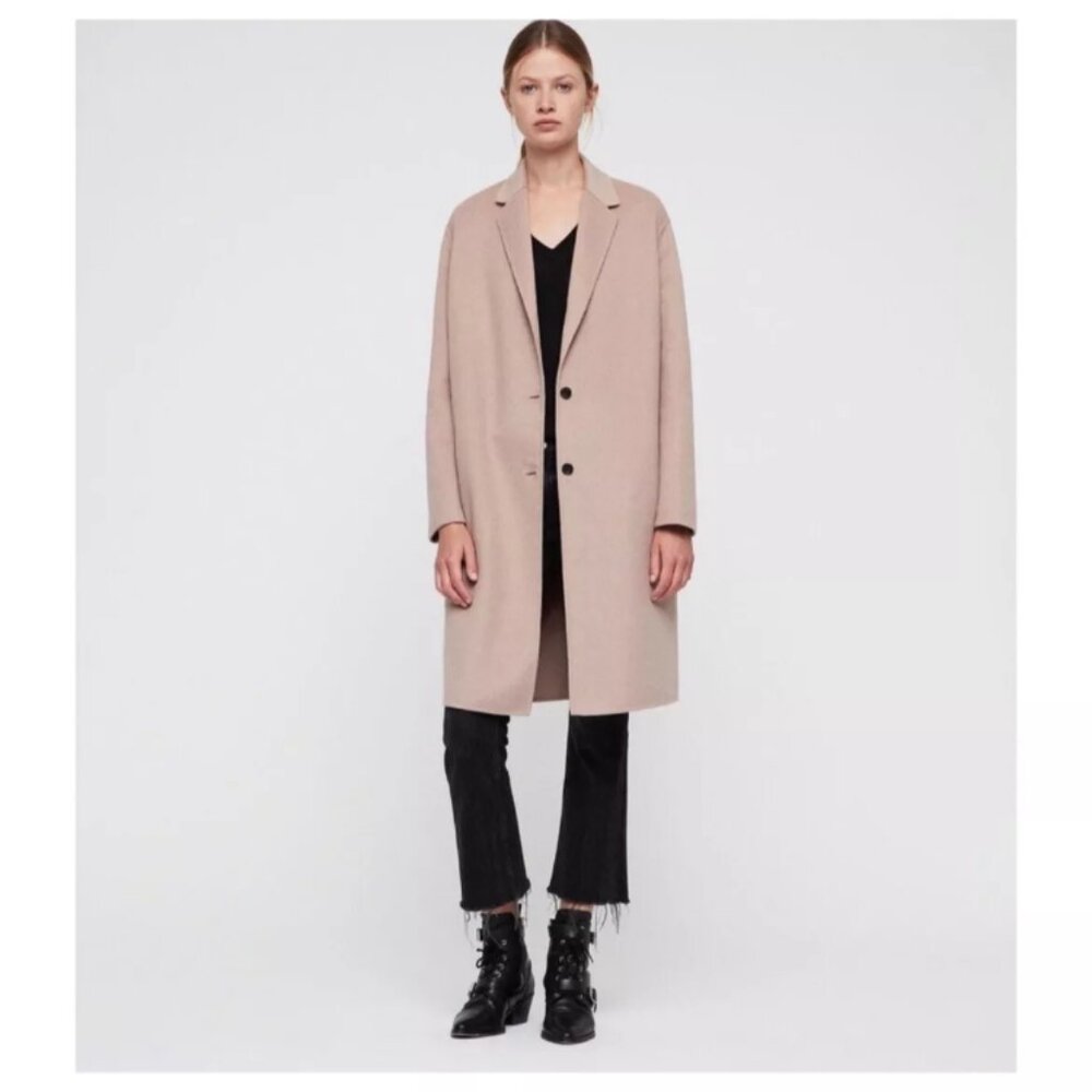 ALLSAINTS Anya wool blend coat